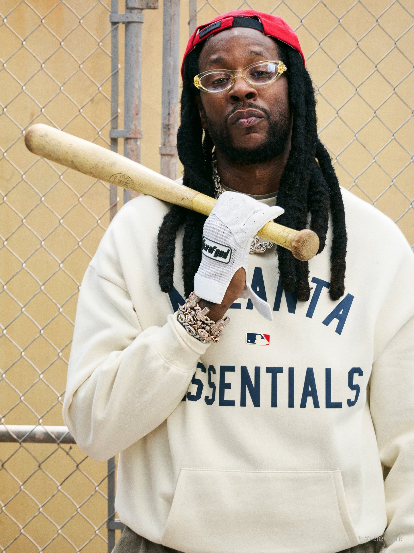 Fear of God Essentials Braves Sport Crewneck - MLB Fleece Pullover