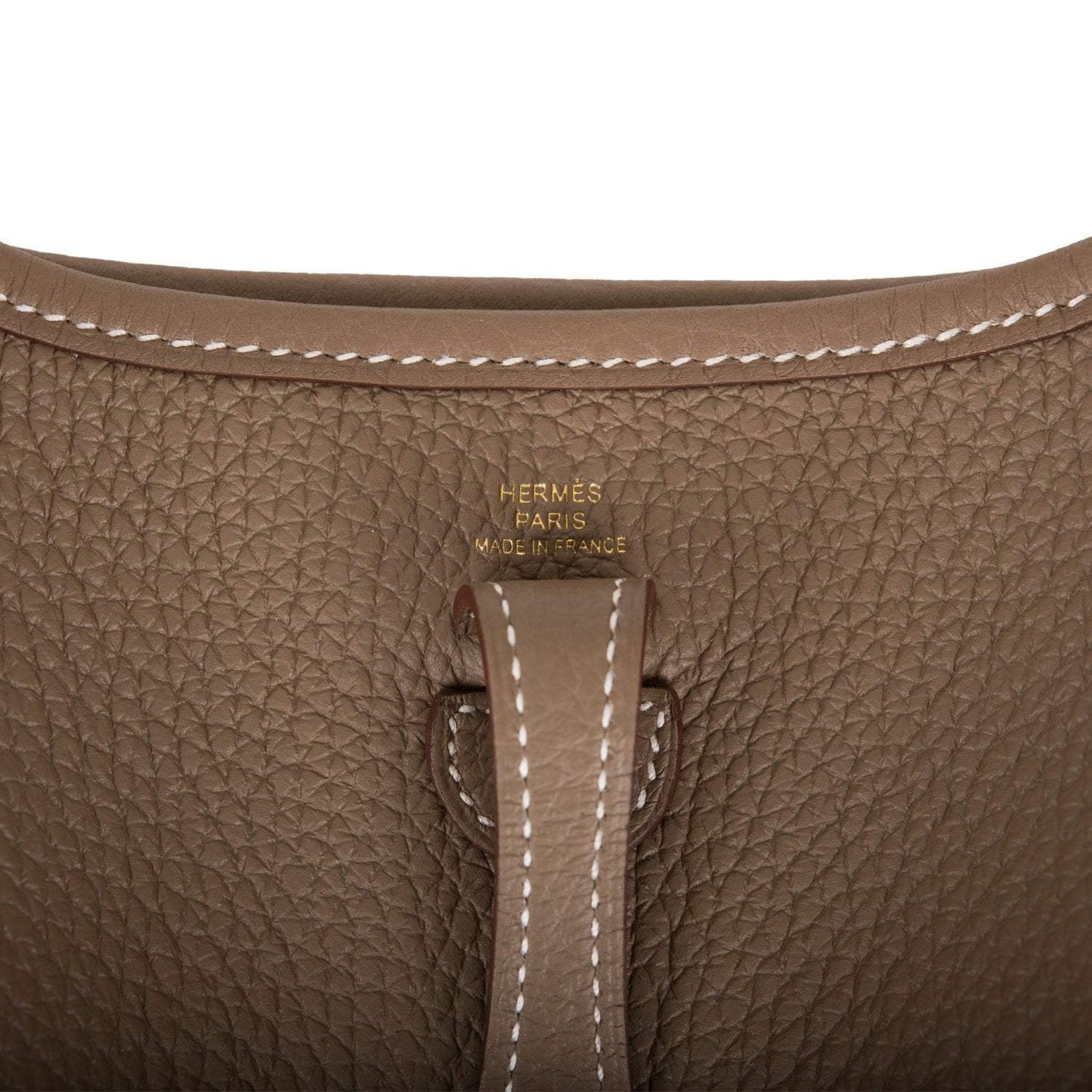 Hermes Evelyne TPM Etoupe Clemence Bag Palladium Hardware