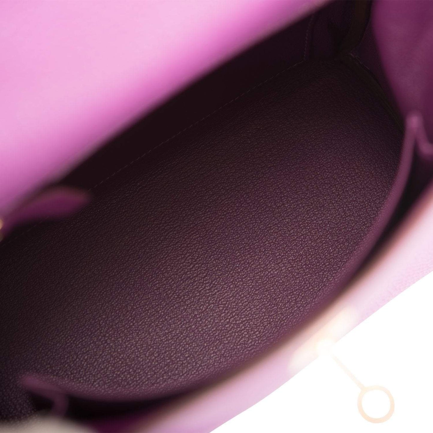 Hermes Kelly 25 Bi-Color Rose Azalee Craie