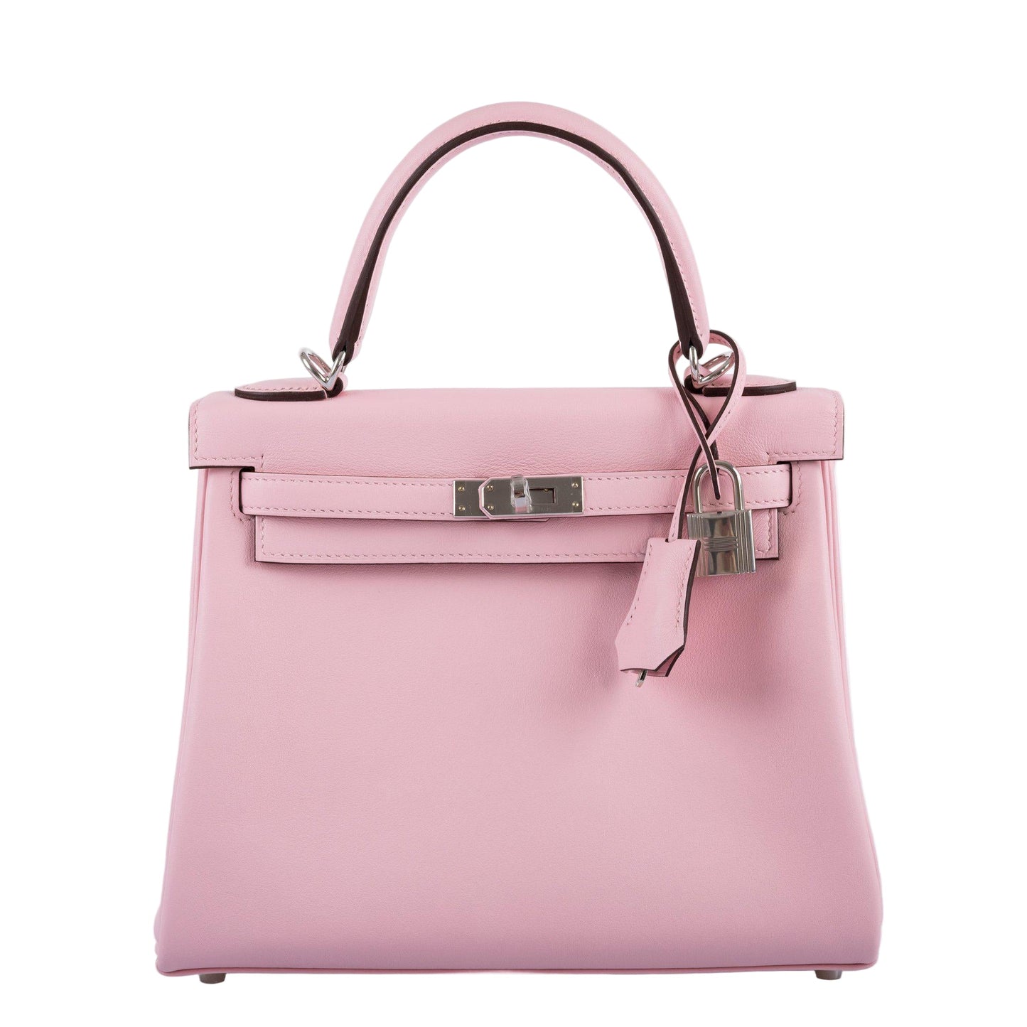Hermes Kelly 25 Retourne Rose Sakura Swift leather Palladium Hardware - 2019, D
