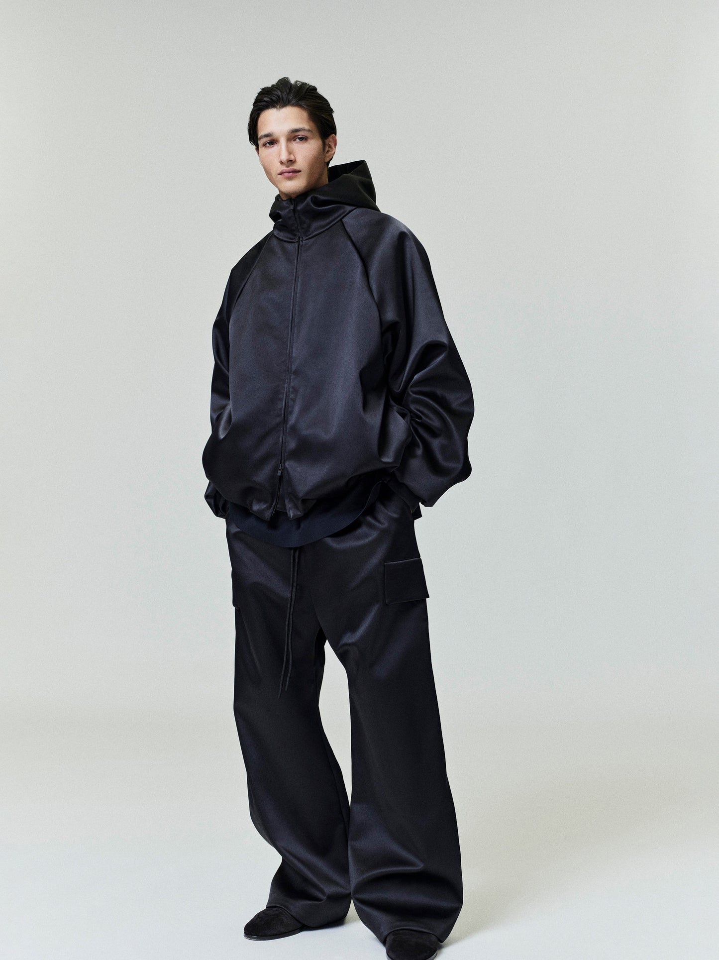 Fear of God Essentials Bonded Satin Wide Leg Field Pant