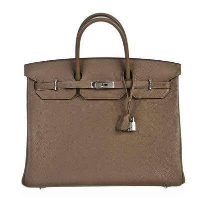Hermes Birkin 40 Taupe Togo Leather Palladium Hardware