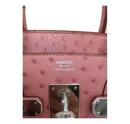 Hermes Birkin 30 Terre Cuite Ostrich Palladium Hardware