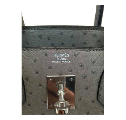 Hermes Birkin 30 Gris Tourterelle Ostrich Palladium Hardware