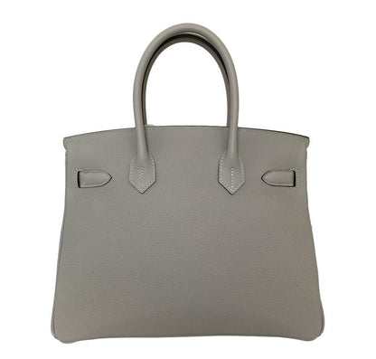 Hermes Birkin 30 Gris Tourterelle Clemence Leather Gold Hardware