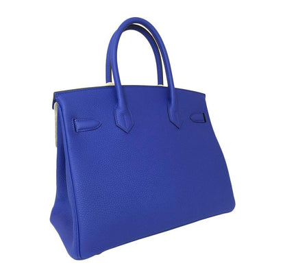 Hermes Birkin 30 Blue Electrique Togo Leather Gold Hardware