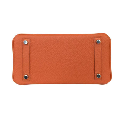 Hermes Birkin 25 Feu Clemence Leather Palladium Hardware