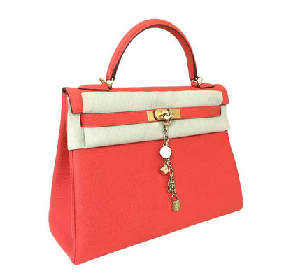 Hermès Kelly 32 Capucine Togo Bag GHW