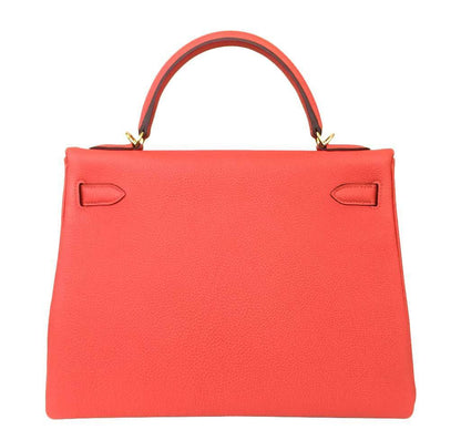 Hermès Kelly 32 Capucine Togo Bag GHW