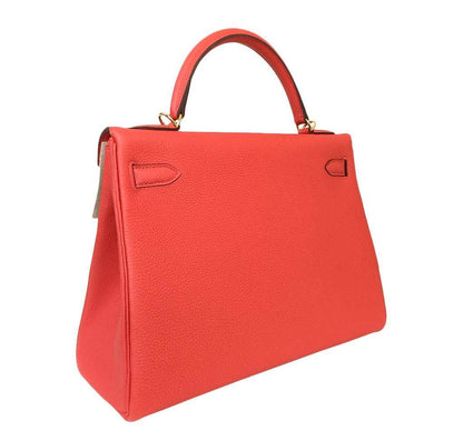 Hermès Kelly 32 Capucine Togo Bag GHW