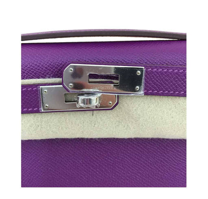 Hermes Kelly Cut Anemone Epsom Leather Palladium Hardware