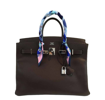 Hermes Birkin 35 Cacao Epsom Leather Palladium Hardware