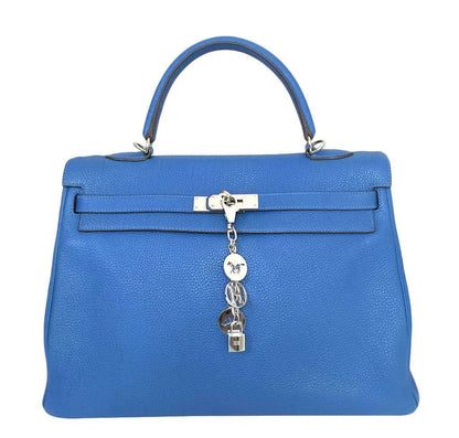 Hermes Kelly Retourne 35 Mykonos Togo Leather Palladium Hardware