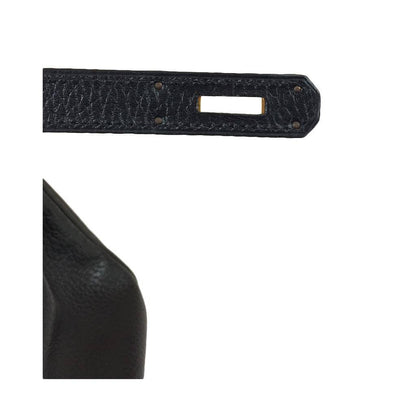 Hermes Kelly 32 Black Ardennes Leather Gold Hardware