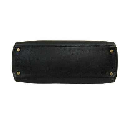 Hermes Kelly Retourne 32 Black Ardennes Leather Gold Hardware