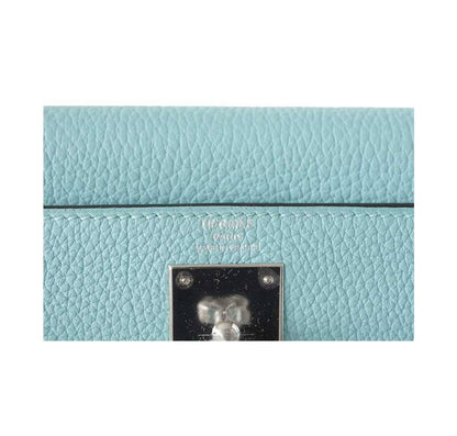 Hermes Kelly 28 Blue Atoll Togo Leather Palladium Hardware