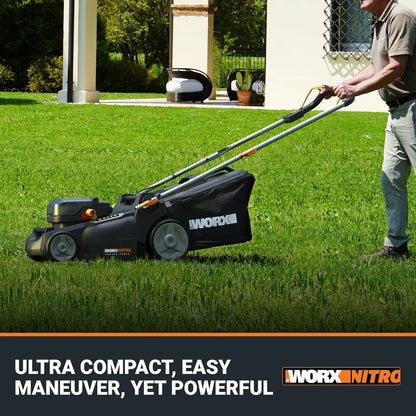 WORX Nitro 40V 16″ Cordless Lawn Mowers w/Brushless Motor 2.0 &amp; Intellicut.