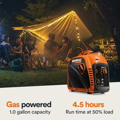 Generac 8251 GP2500i 2,500-Watt Gas Powered Portable Inverter Generator – Compact and Lightweight Design – Produces Clean, Stable Power – COsense Technologys – CARB Compliants – Orange/Black
