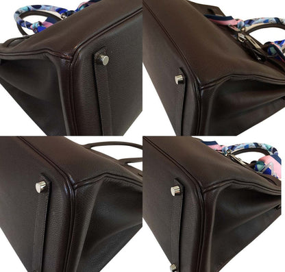 Hermes Birkin 35 Cacao Epsom Leather Palladium Hardware