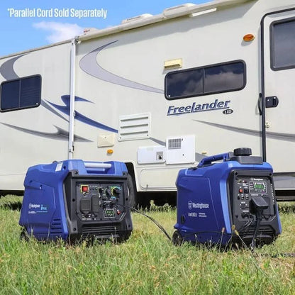 4,000-Watt Gas Powered Portable Inverter Generator with Recoil Start, LED Data Centers.