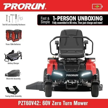 60V Zero Turn Riding Lawn Mowers.