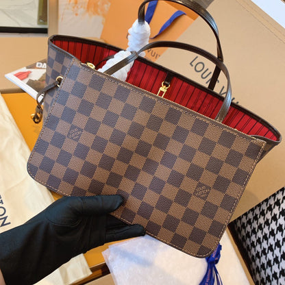 Pre-Loved LV NEVERFULL MM Damier Ebene Tote