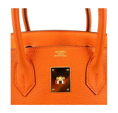 Hermes Birkin 30 Orange Togo Leather Palladium Hardware