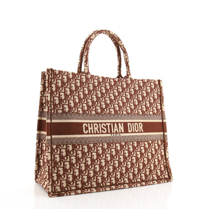 Dior Book Tote Brown Oblique Canvas Handbag