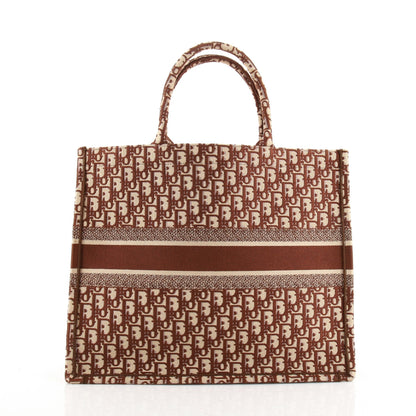Dior Book Tote Brown Oblique Canvas Handbag