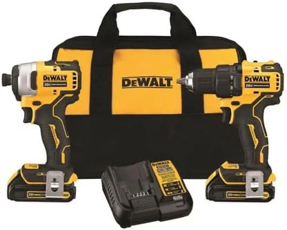 DEWALT ATOMIC 20V MAX* Cordless Drill Combo Kit, Compact (DCK278C2)