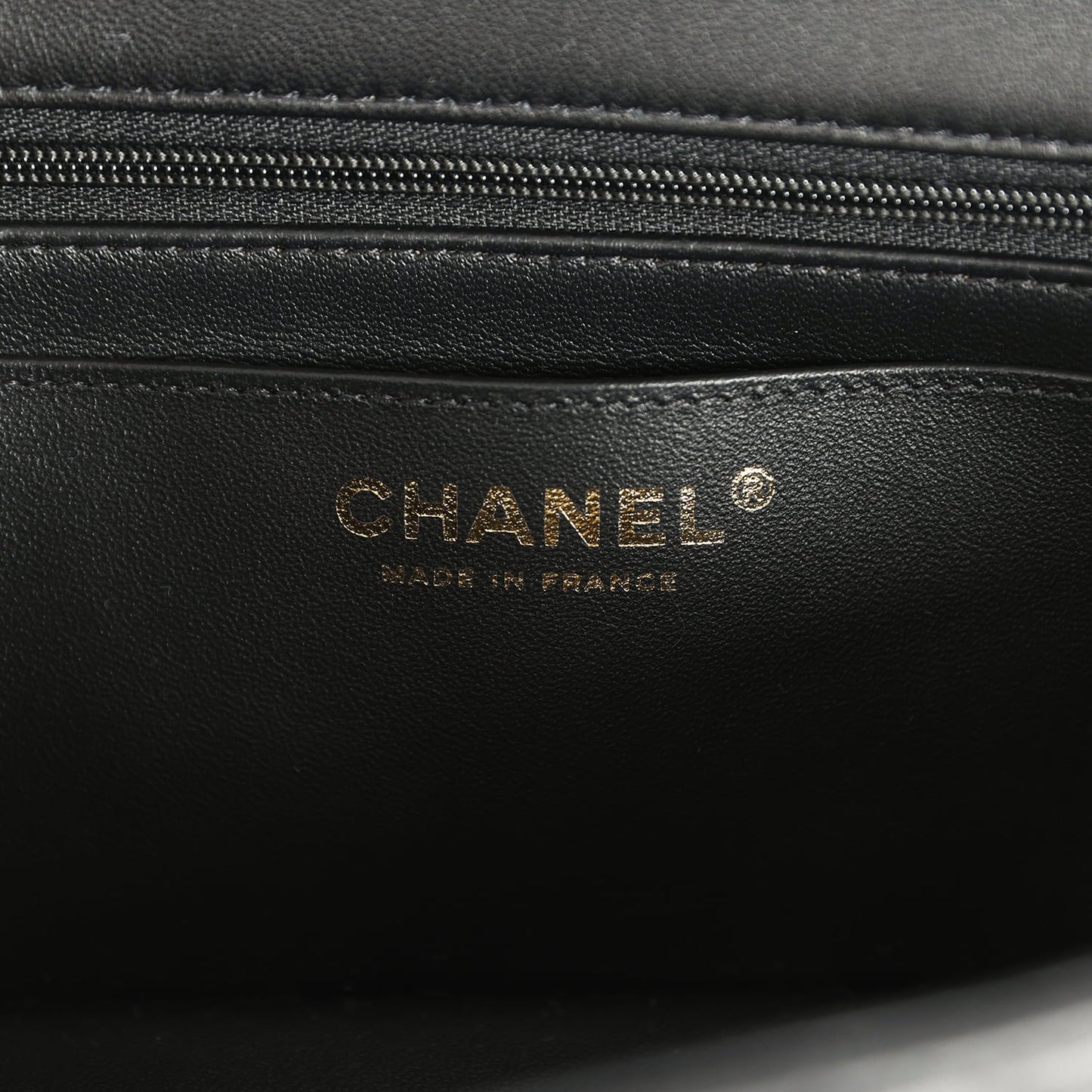 Chanel Classic Top Handle Long Flap Bag Black Lambskin Light Gold Hardware