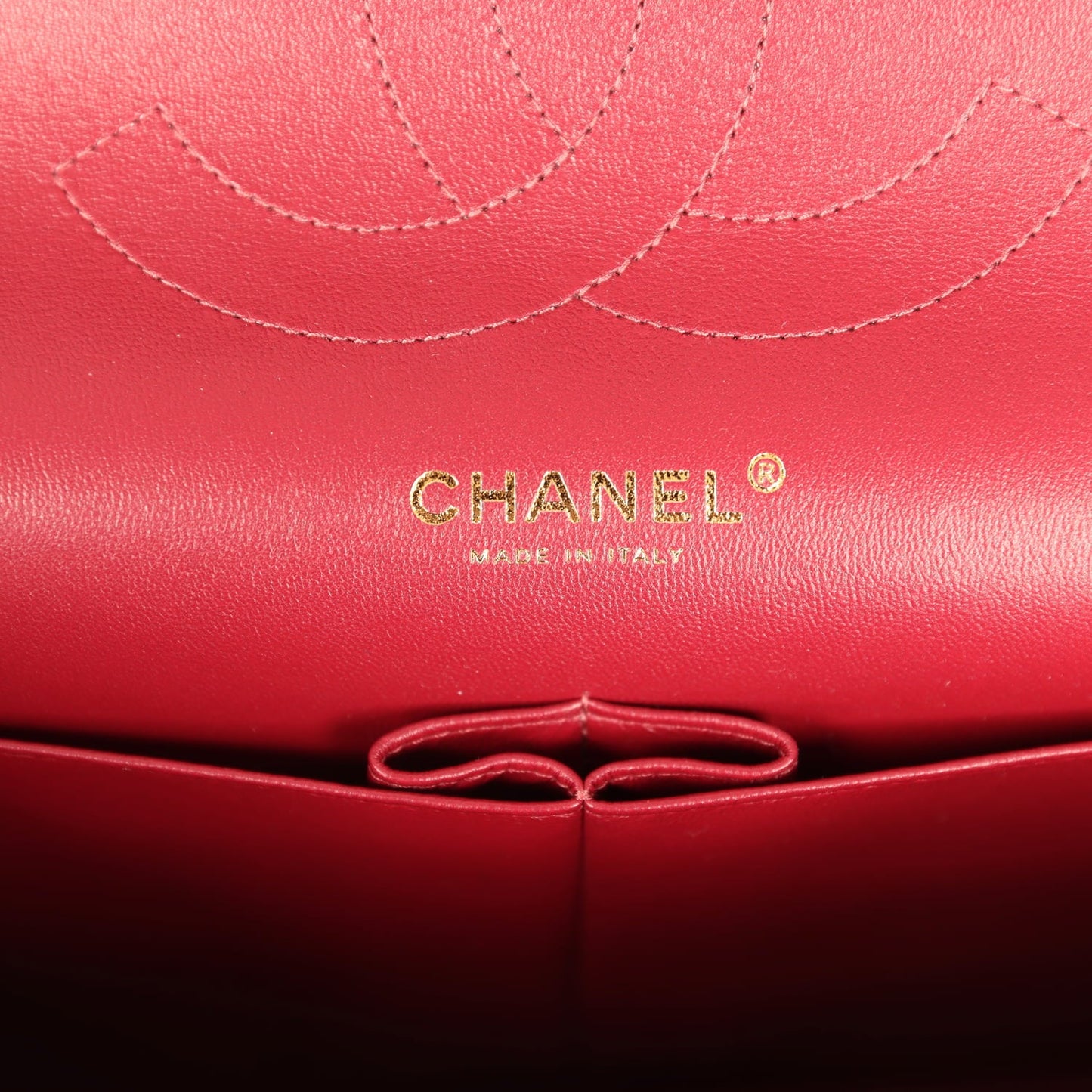Pre-owned Chanel Jumbo Classic Double Flap Bag Burgundy Lambskin Light Gold Hardware