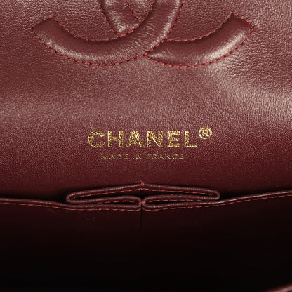 Pre-owned Chanel Medium Classic Double Flap Black Caviar Gold Hardware