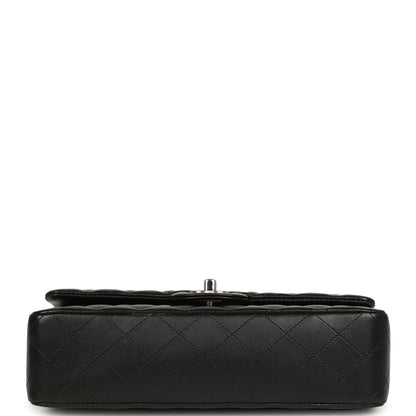 Pre-owned Chanel Medium Classic Double Flap Black Caviar Silver Hardware