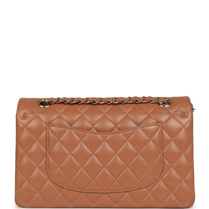 Chanel Medium Classic Double Flap Bag Brown Lambskin Light Gold Hardware