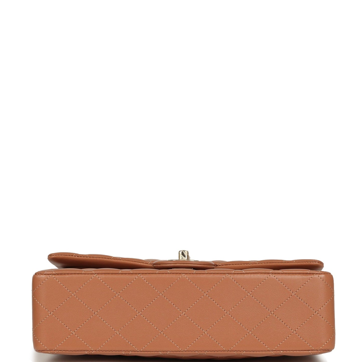 Chanel Medium Classic Double Flap Bag Brown Lambskin Light Gold Hardware