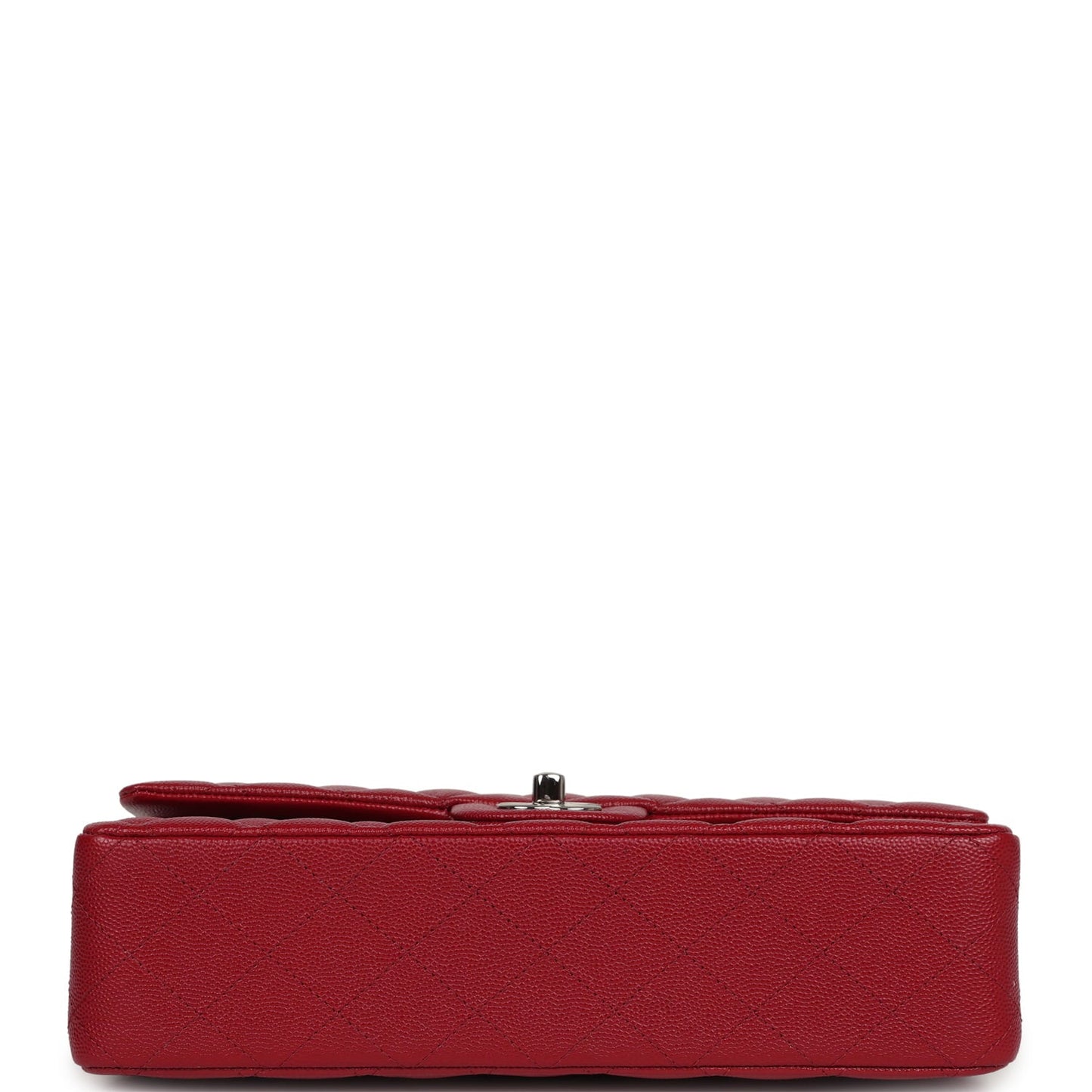 Chanel Medium Classic Double Flap Bag Red Caviar Silver Hardware