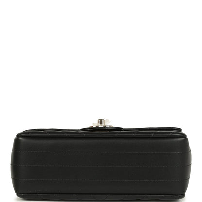 Chanel Mini Chevron Classic Rectangular Flap Bag Black Lambskin Light Gold Hardware