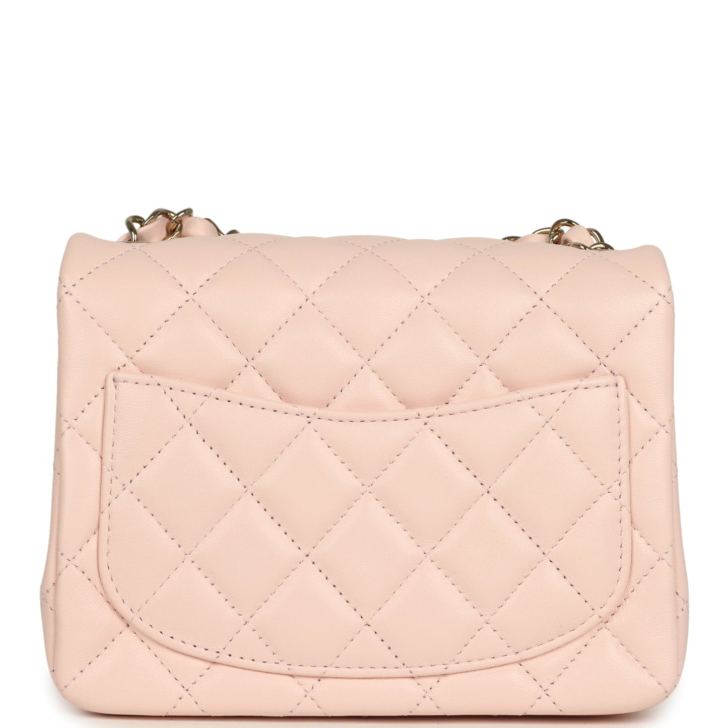 Chanel Mini Classic Square Flap Bag Pink Lambskin Gold Hardware