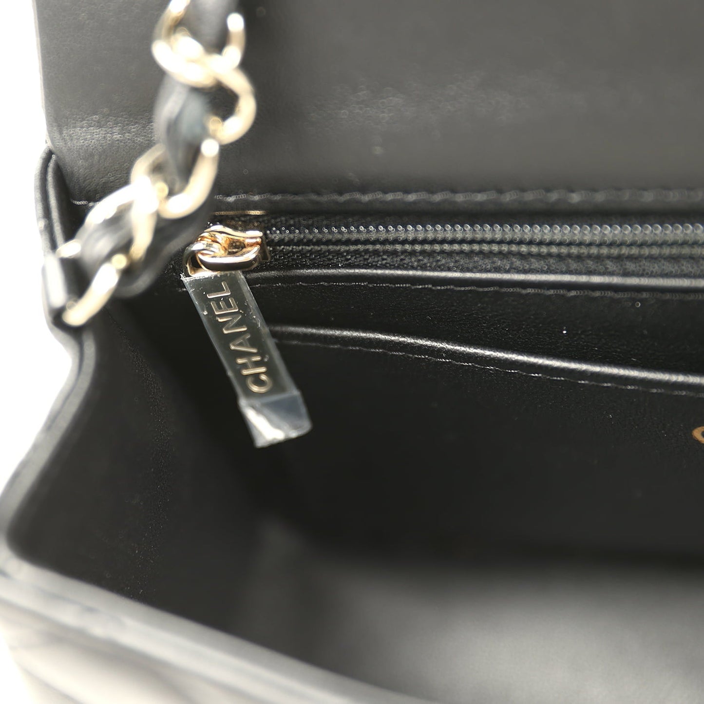 Pre-owned Chanel Mini Classic Rectangular Flap Bag Black Lambskin Light Gold Hardware