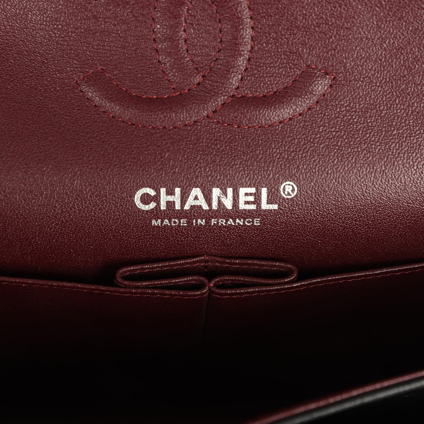 Pre-owned Chanel Small Classic Double Flap Bag Black Lambskin Silver Hardware