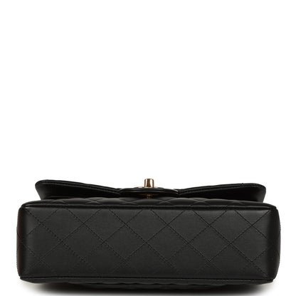 Chanel Small Classic Double Flap Bag Black Lambskin Rose Gold Hardware