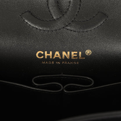 Chanel Small Classic Double Flap Bag Black Lambskin Rose Gold Hardware