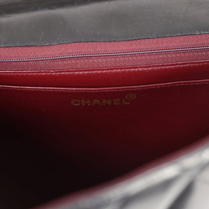 Vintage Chanel Jumbo Classic Single Flap Bag Black Lambskin Tortoiseshell Bakelite Hardware