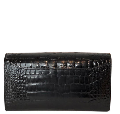Hermès Constance Long Wallet Alligator Noir Clutch