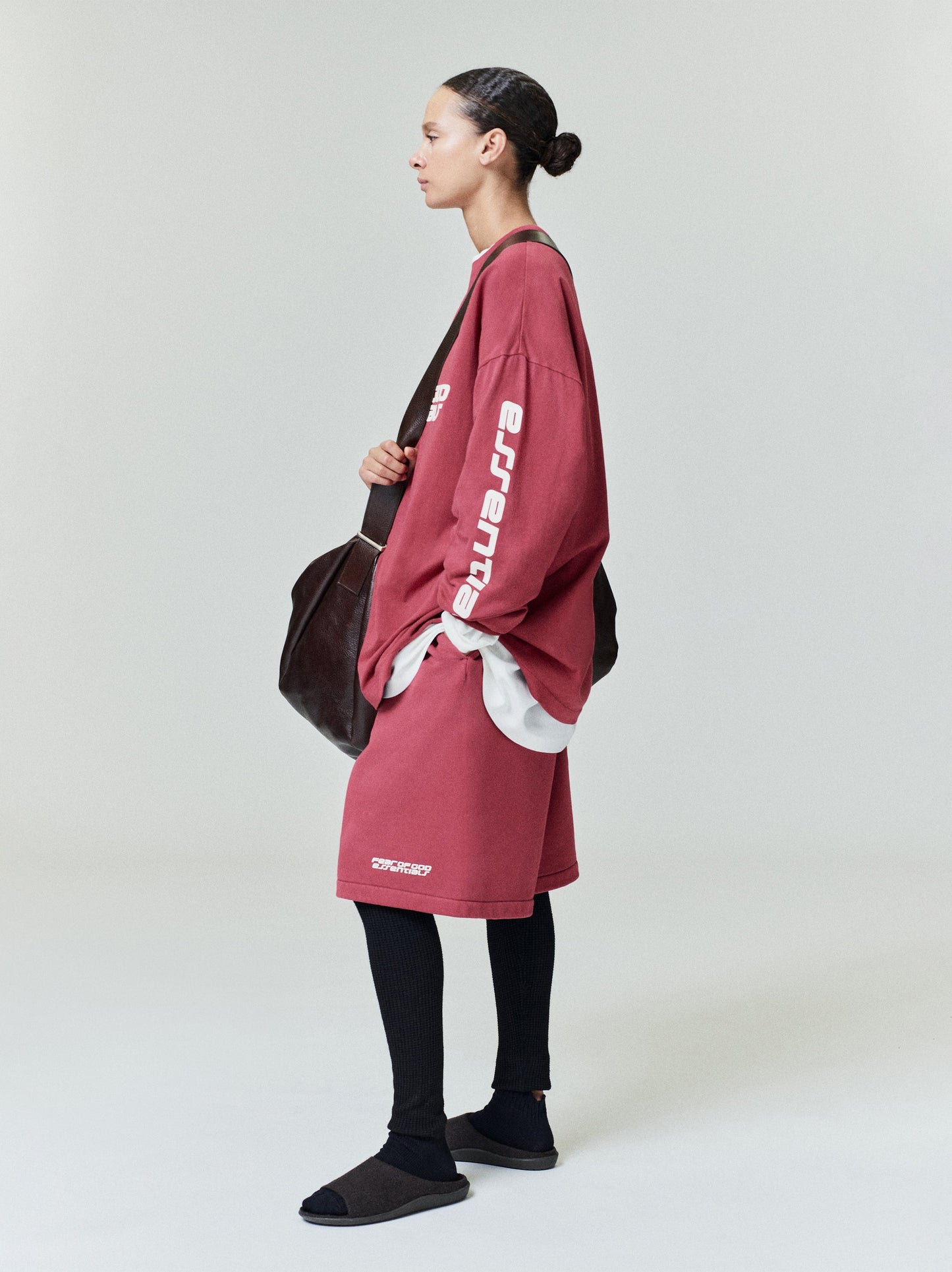 Fear of God Essentials 90s Oversized Long Sleeve Logo Tee