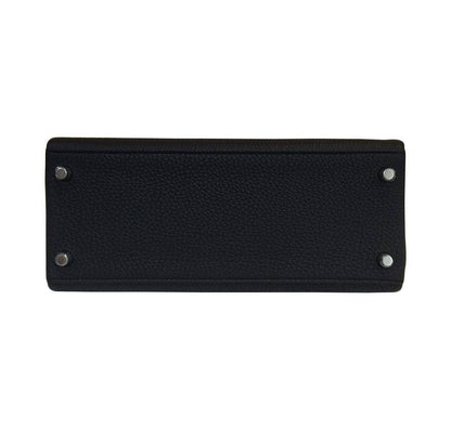 Hermes Kelly 28 Black Togo Leather Palladium Hardware