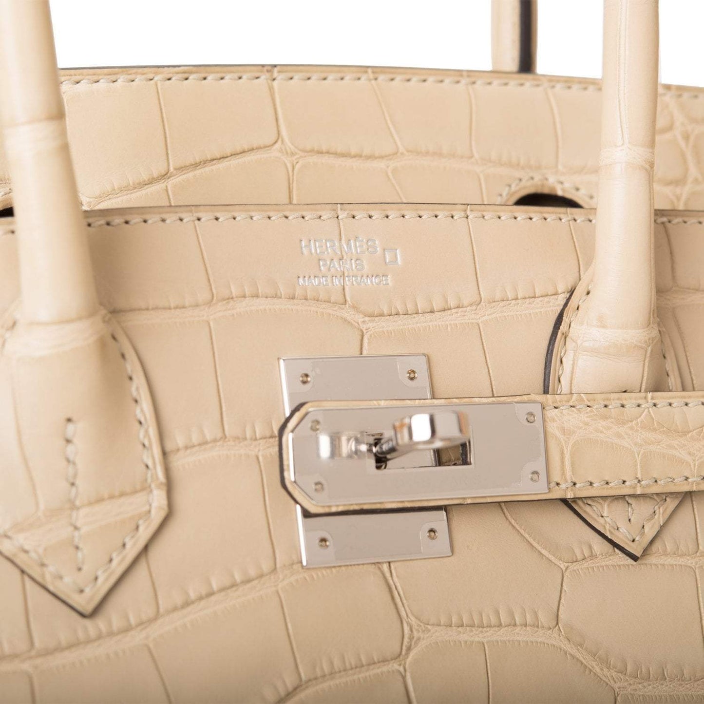 Hermes Trench Matte Alligator Birkin 30cm Palladium Hardware