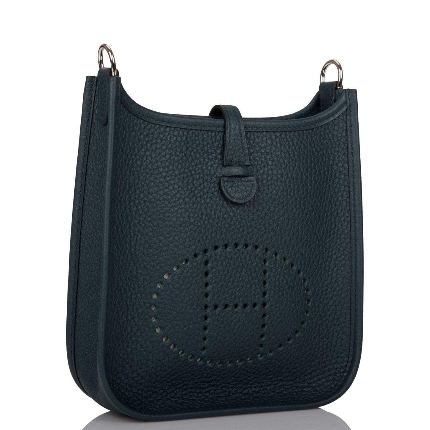 Hermes Vert Cypress Clemence Evelyne TPM Bag Palladium Hardware