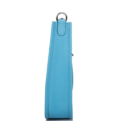 Hermes Bleu du Nord Clemence Evelyne TPM Bag Palladium Hardware